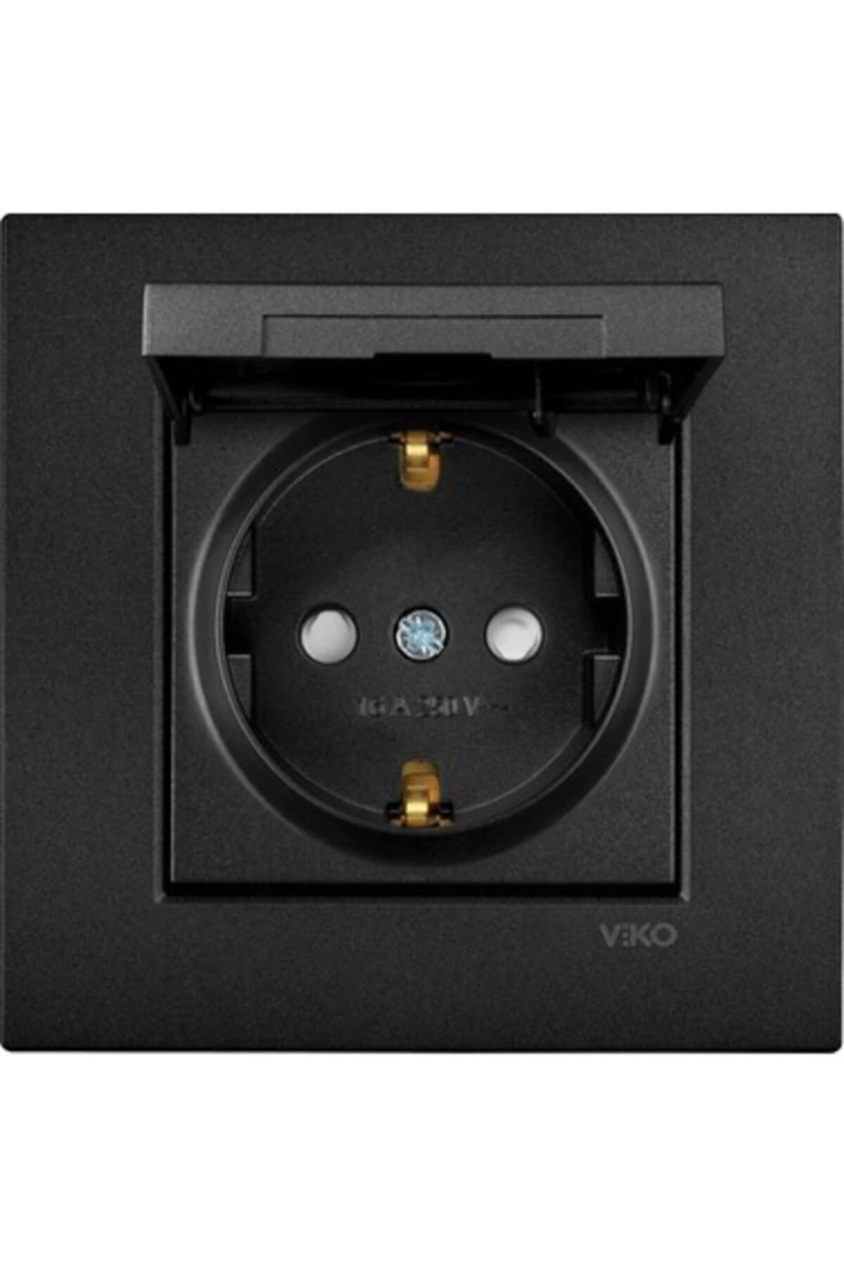 Novella/trenda Kapaklı Topraklı Priz Çocuk Korumalı Çerçeveli (siyah)