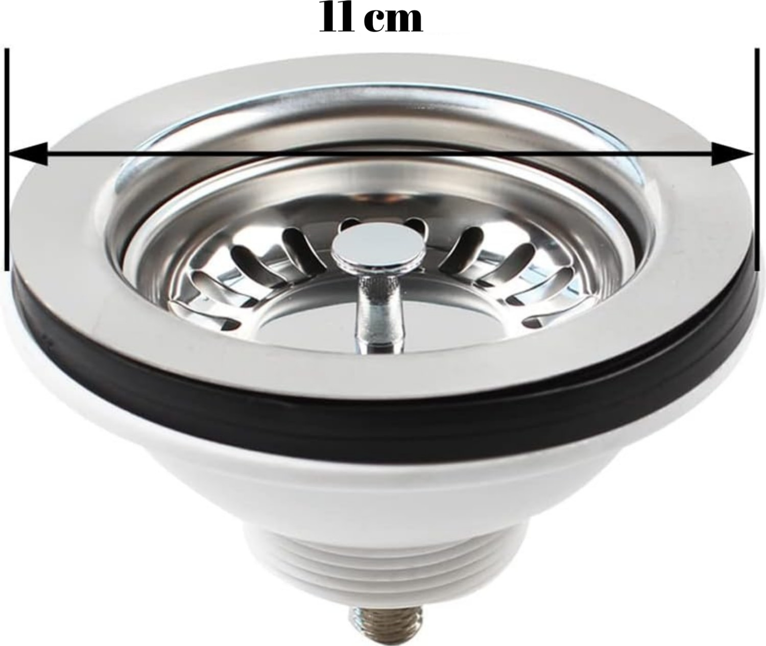 Lüks Çöpmak Körüklü Evye Lavabo Evye Sifonu Pis Su Gideri Borusu Plastik 11 cm Geniş Kafa Uzunluk