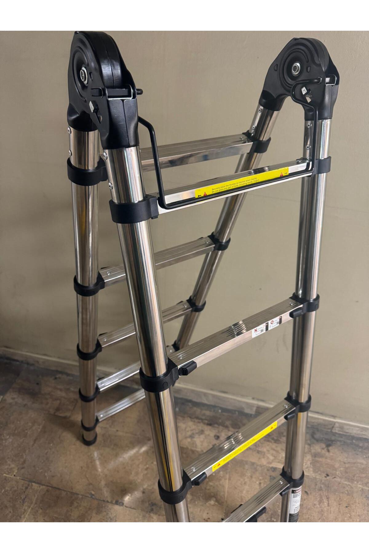 - PASLANMAZ ÇELİK A TİPİ ÇOK FONKSİYONLU TELESKOPİK MERDİVEN