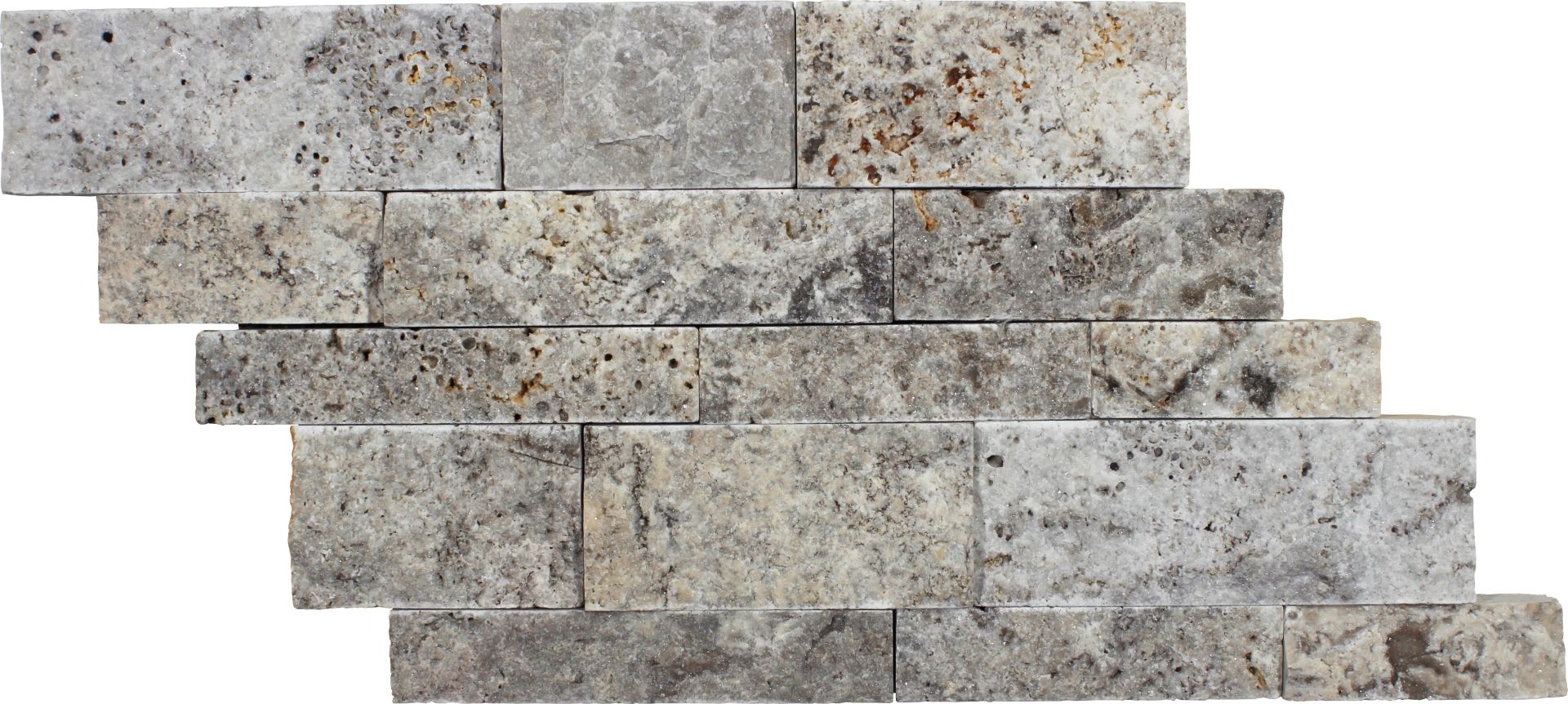 Panel Silver Traverten Patlatma Mozaik