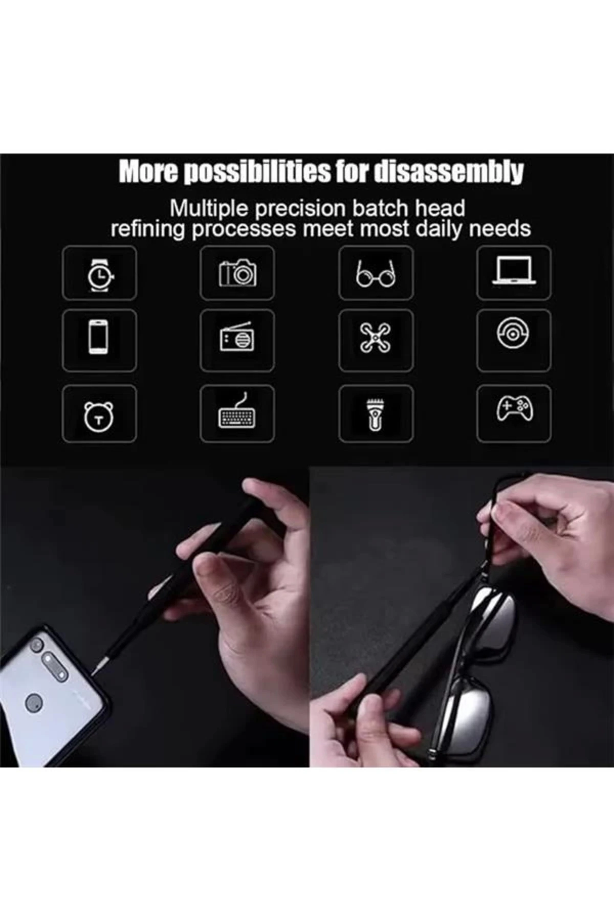 Tornavida Seti 25 Parça Çelik uç Hassas Mıknatıslı Tornavida Özel Tasarım Dağılmaz Kutulu