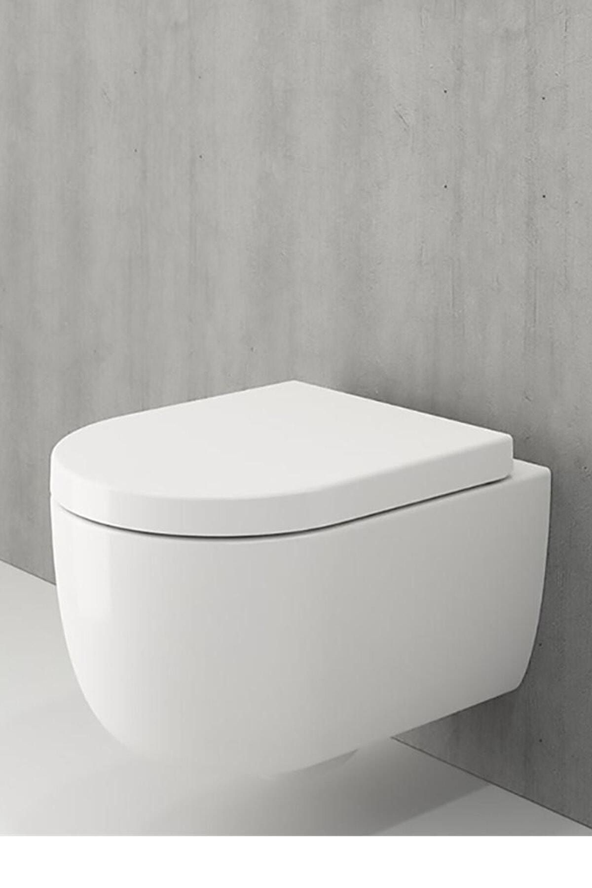 V-tondo Rımless Asma Klozet P.beyaz 1416-001-0128 Ve Pure Slım Klozet Kapağı A0336-001
