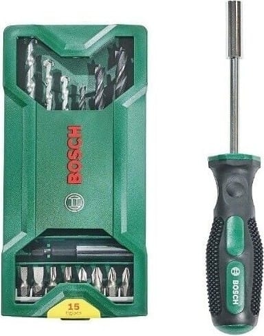 BOSCH Ixo 7 Akülü Mini Vidalama ,  X-Line 15 Parça Mini Aksesuar Seti ,bosch Tornavida ve Metre