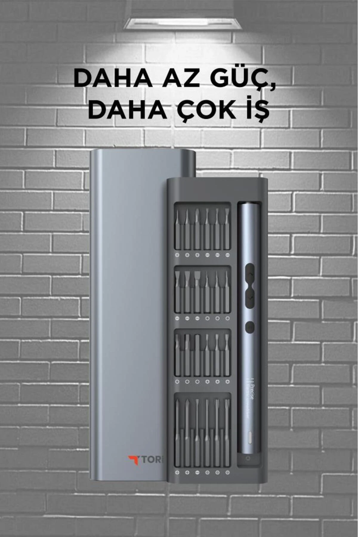 TTS-04 48 Parça Şarjlı Hassas Tornavida Seti – Led Işıklı, Mıknatıslı Alüminyum Kasa, Type-c