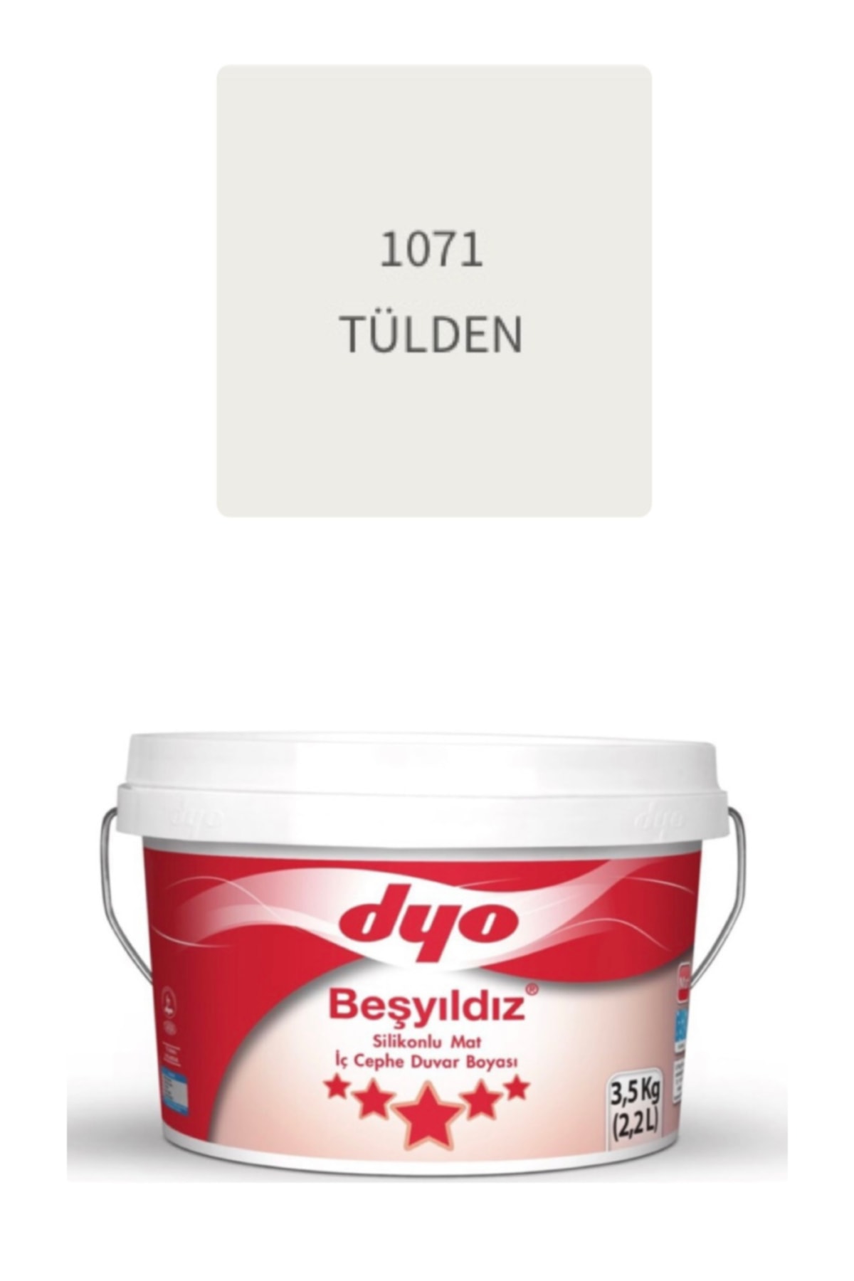 Beşyıldız Silikonlu Mat Iç Cephe Duvar Boyası 3,5 Kg