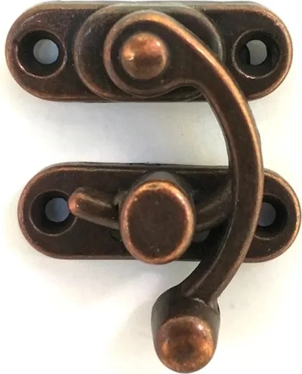 Yay Gözü, Ahşap Kutu Klipsi - Büyük 37X45 Mm, Antik, 100 Adet