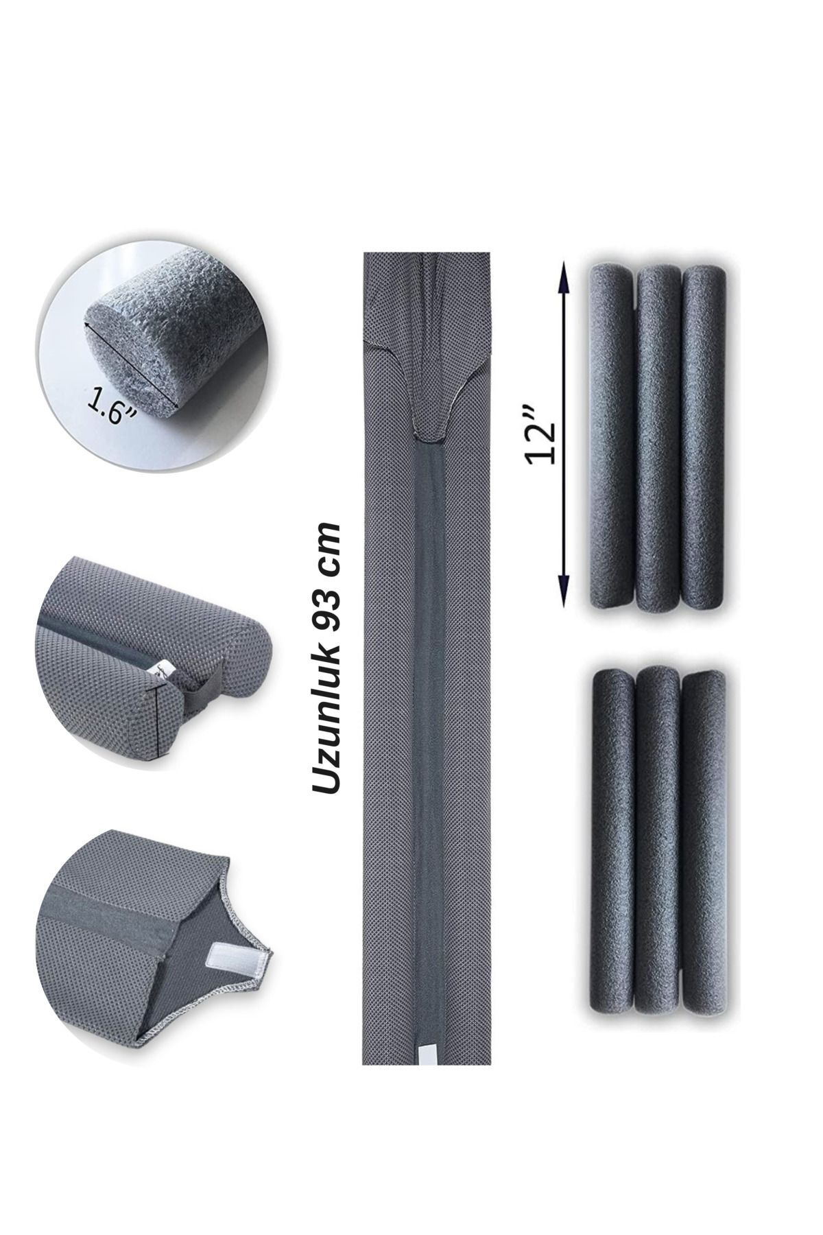 Kapı Altı Rüzgar Önleyici, Kapı Altı Izolasyon Bandı, Soğuk Önleyici Çift Taraflı Isı Yalıtımı Beyaz