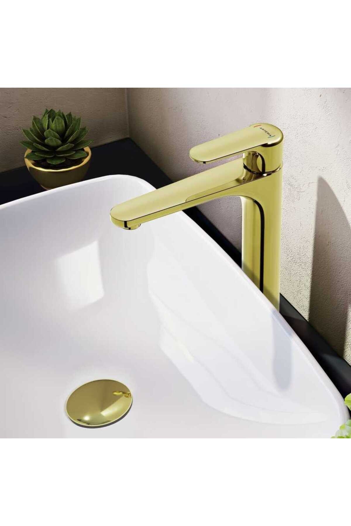 Lavabo Bataryası, Root Round, Tezgah Üstü, Soft Altın, A4270774