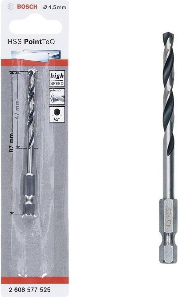 BOSCH Point Teq Altıgen Şaftlı Hss Matkap Ucu 4,5 mm