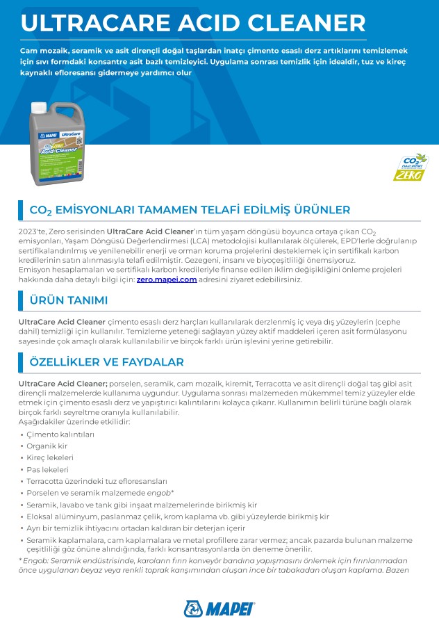 Ultracare Acıd Cleaner Çimento/beton Temizleyici