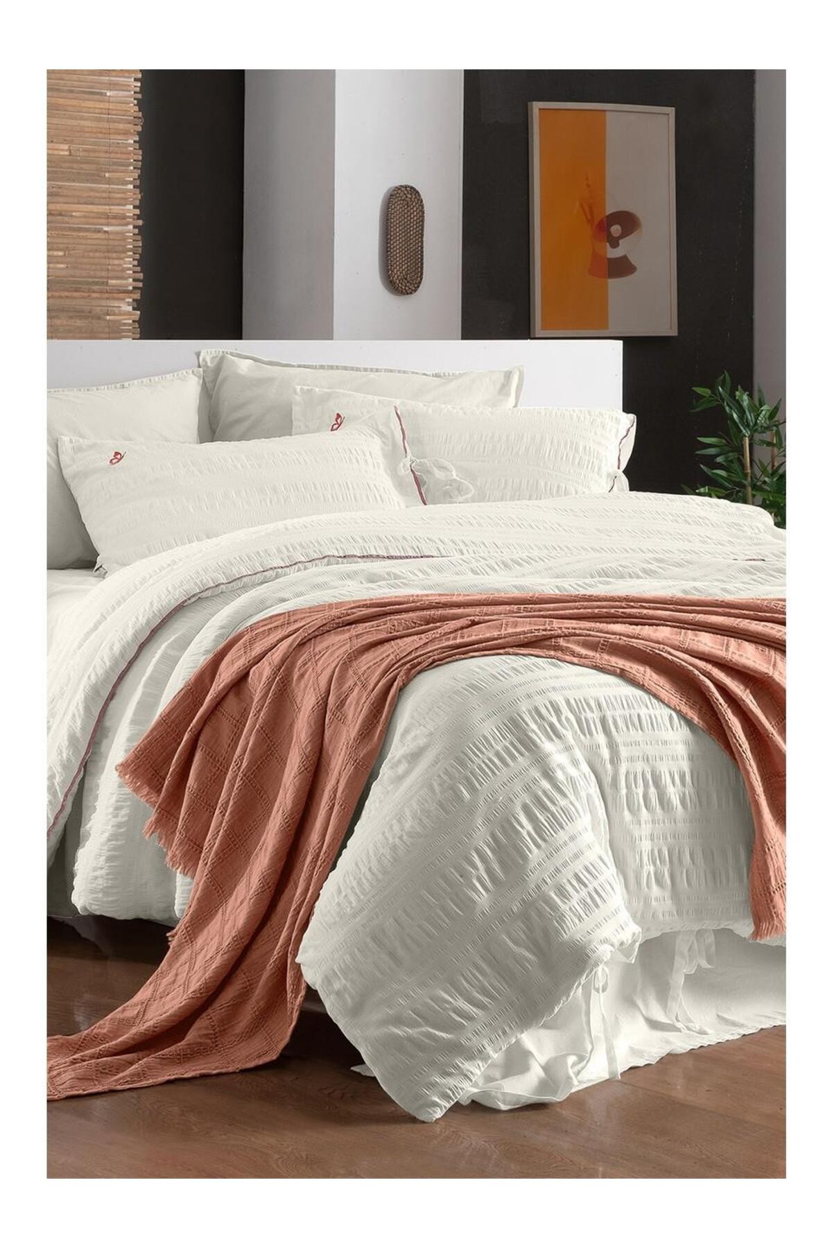 Leon Beyaz Tek Kişilik %100 Pamuk Mood Comfort Nevresim Takımı