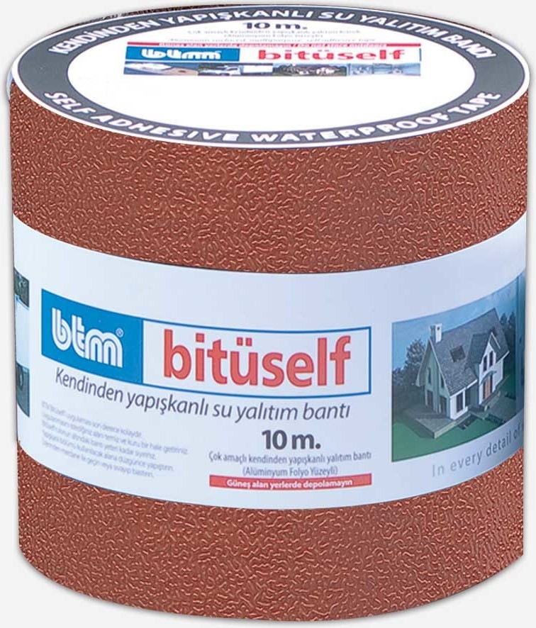 Bitüself Star Kırmızı Yalıtım Bandı Düz Yapışkanlı Ses Su Izolasyon Bandı