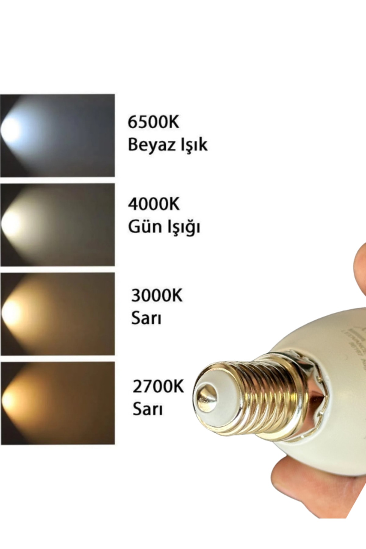 (4 Adet) Ledvance 4,9W (40W) 2700K (Sarı Işık) Dim Edilebilir E14 Duylu (İnce Duy) Led Mum Ampul