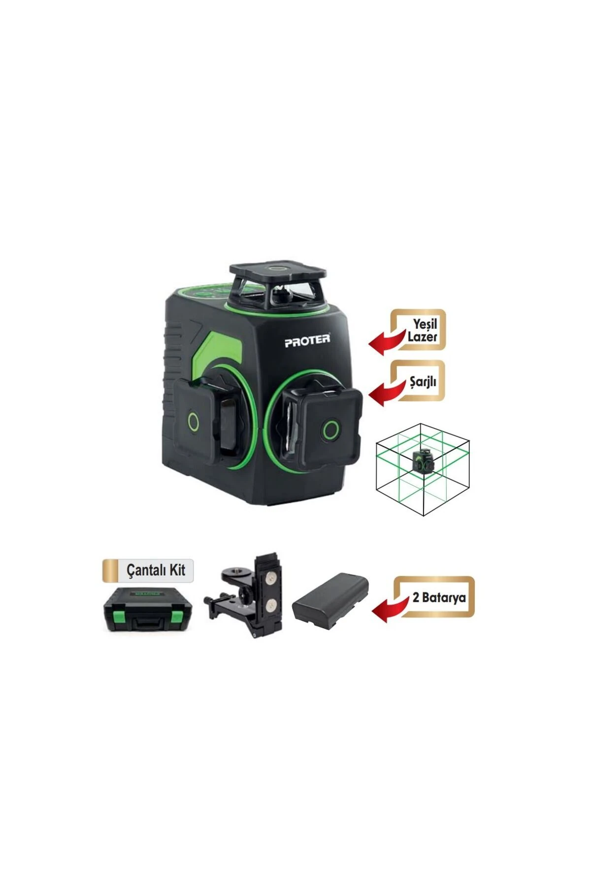 PL 360 LS LAZER 3X360 ° ŞAKÜL YEŞİL IŞIKLI