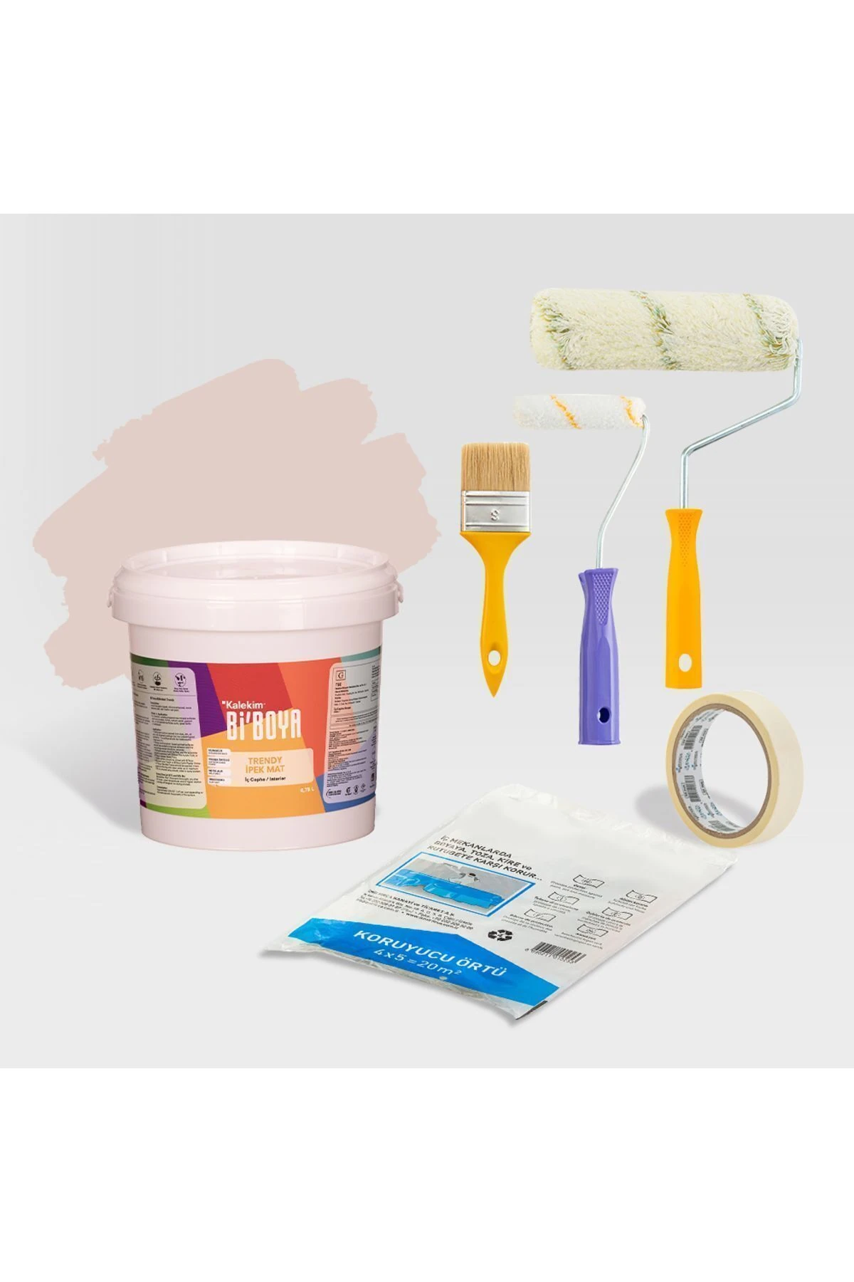 Tek Duvar Boyama Seti Pudra