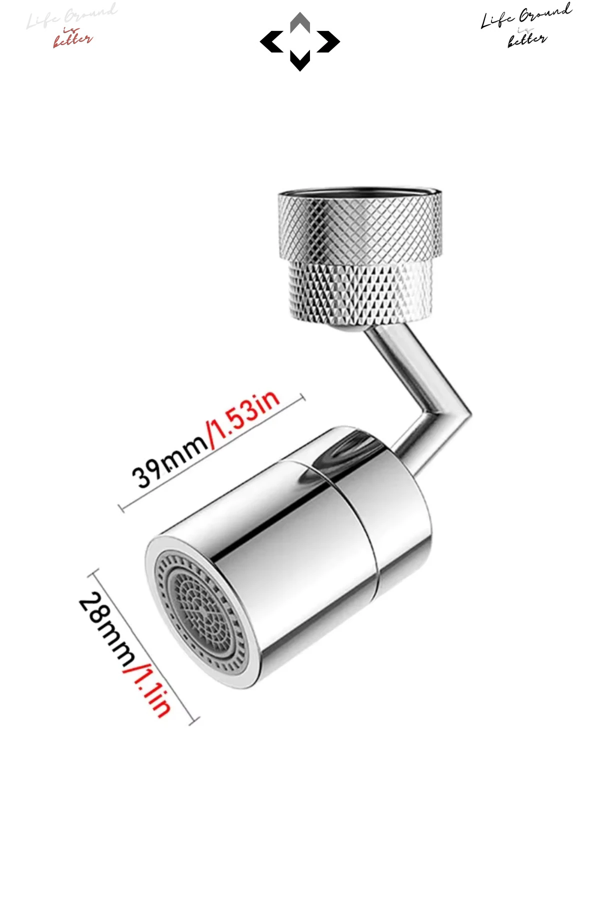 720° Dönebilen Musluk Başlığı Su Tasarruflu Döner Başlık Aparatı Mutfak ve Lavabo Ucu Sprey Başlık