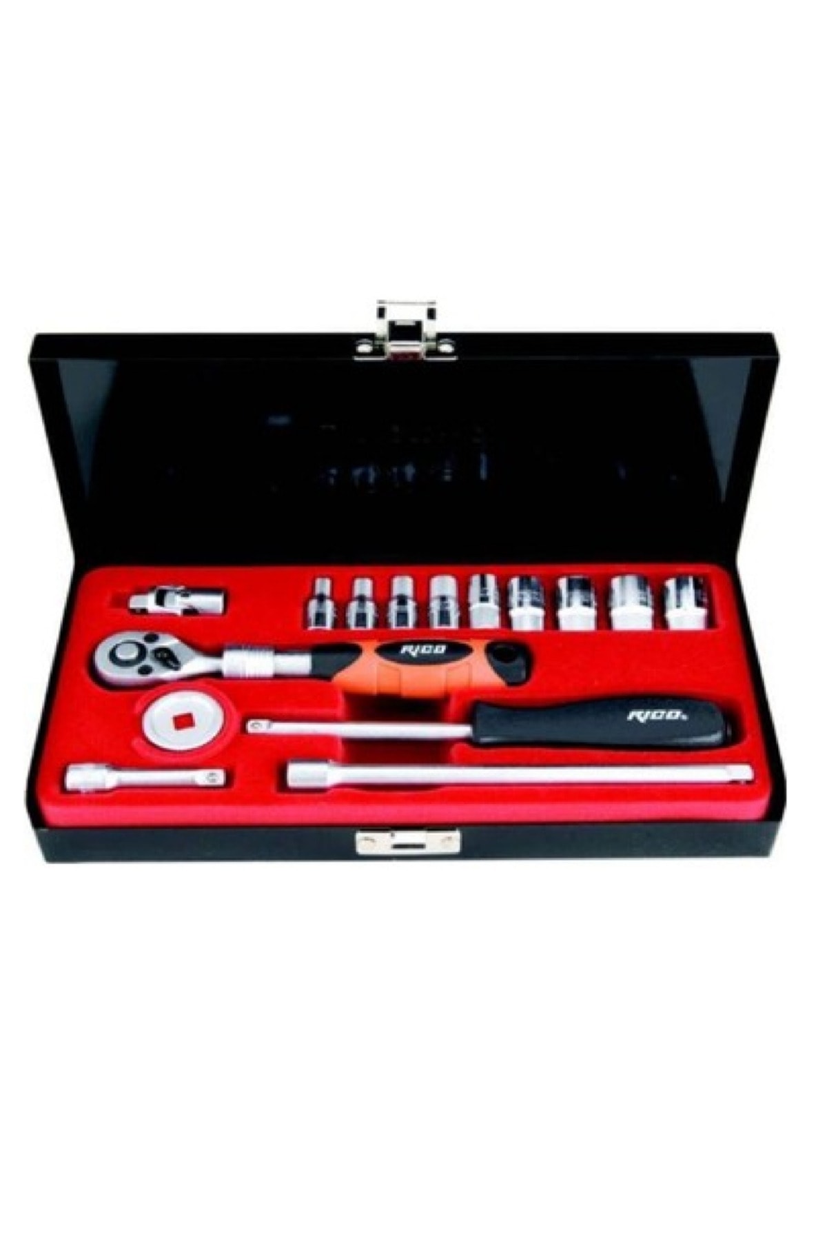 16 Adet 1/4” Lokma Seti Uzatmalı Cırcır