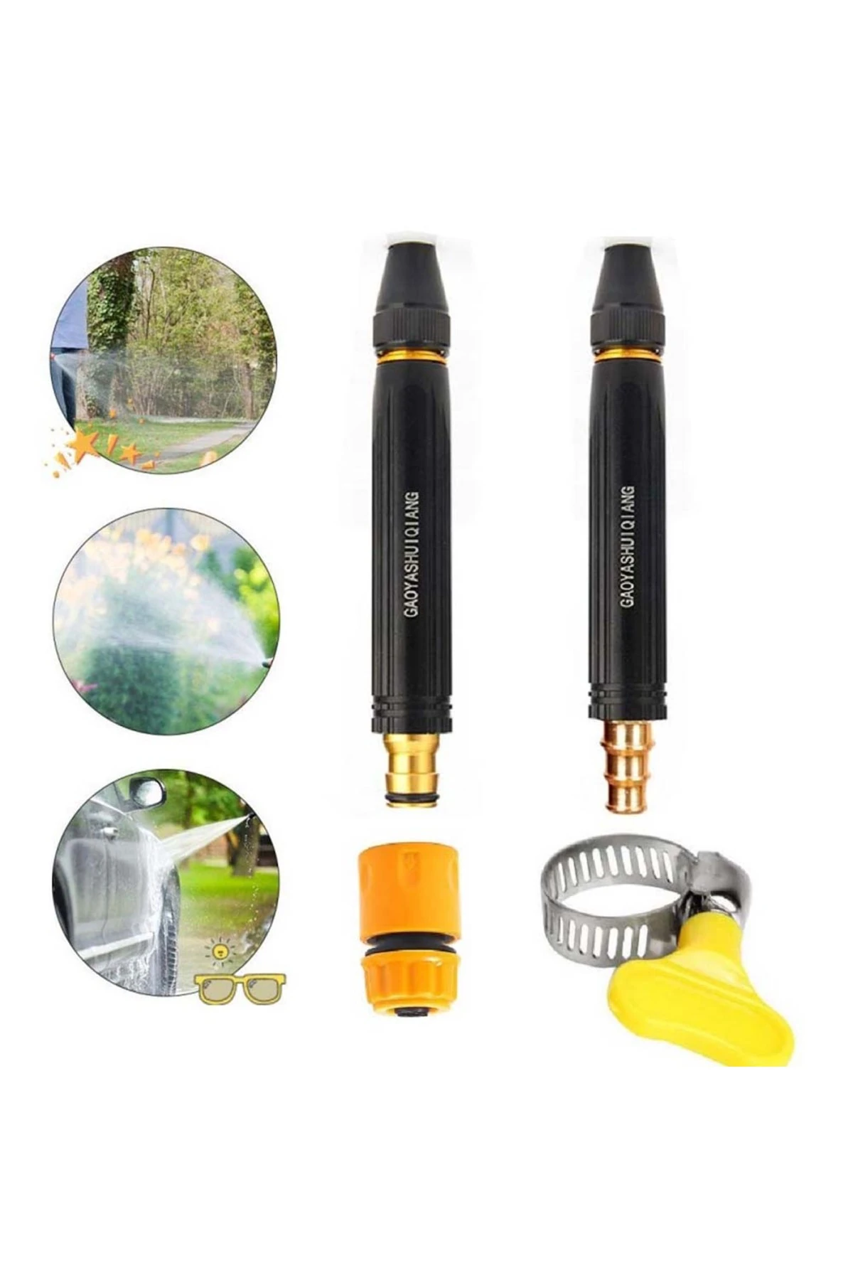 Yüksek Basınçlı Yıkama Ayarlanabilir Sprey Su Tabancası Hortum Ucu Aparat Başlık