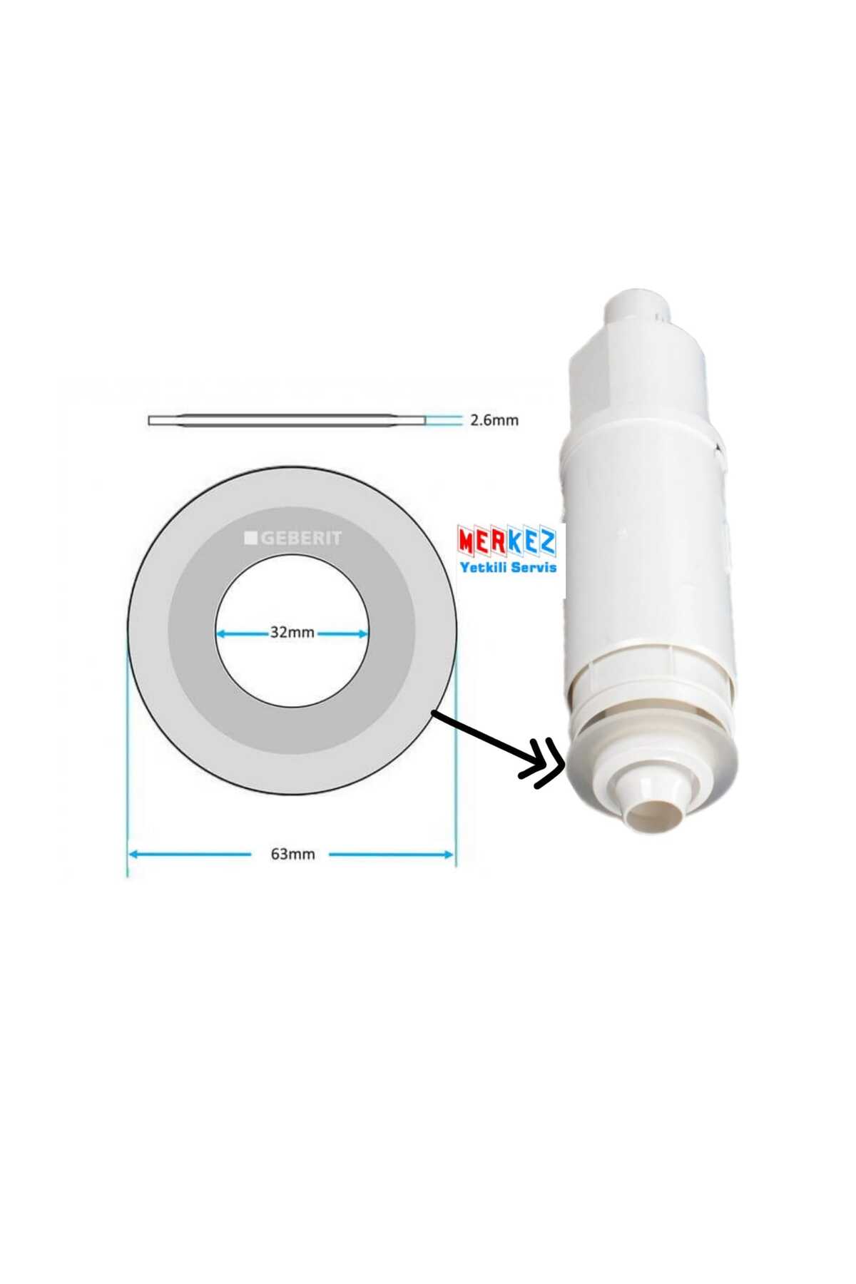 Gömme Rezervuar İç Takım Alt Göbek Contası