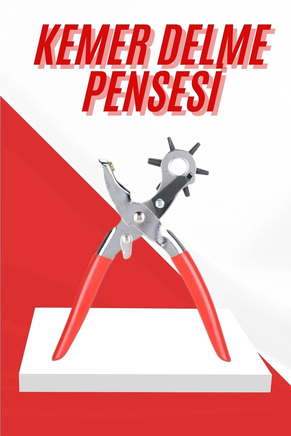 TECHMRT Kemer Delme Pensesi 6 Farklı Boyutta Kemer Delici Ev (105257) Deri Kemer