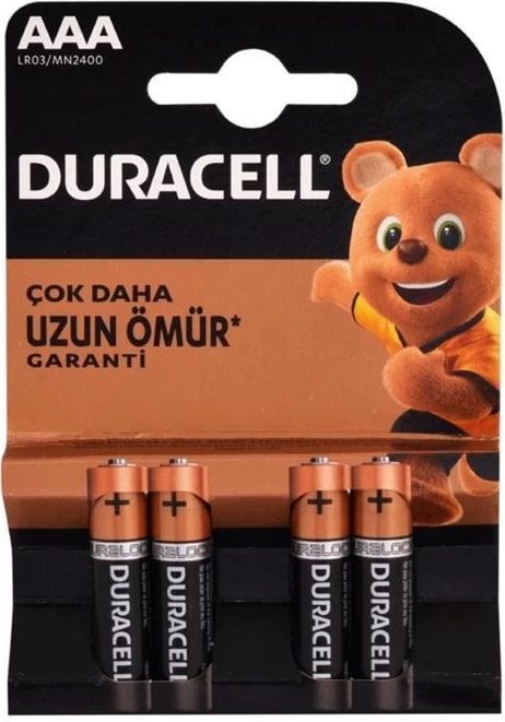 Duracell Alkalin Pil Aaa 4'' Lü Paket