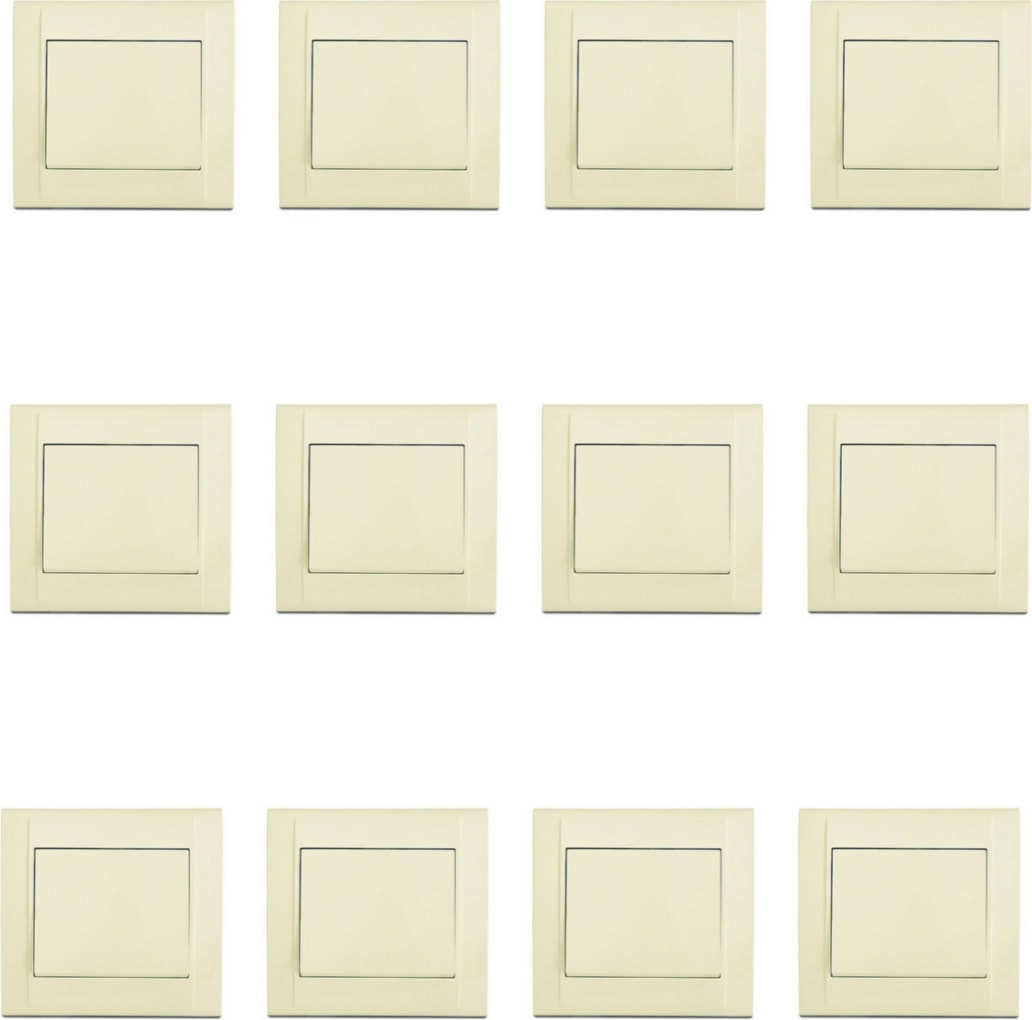 Defne Krem Anahtar Çerçeve Dahil 12'li Set