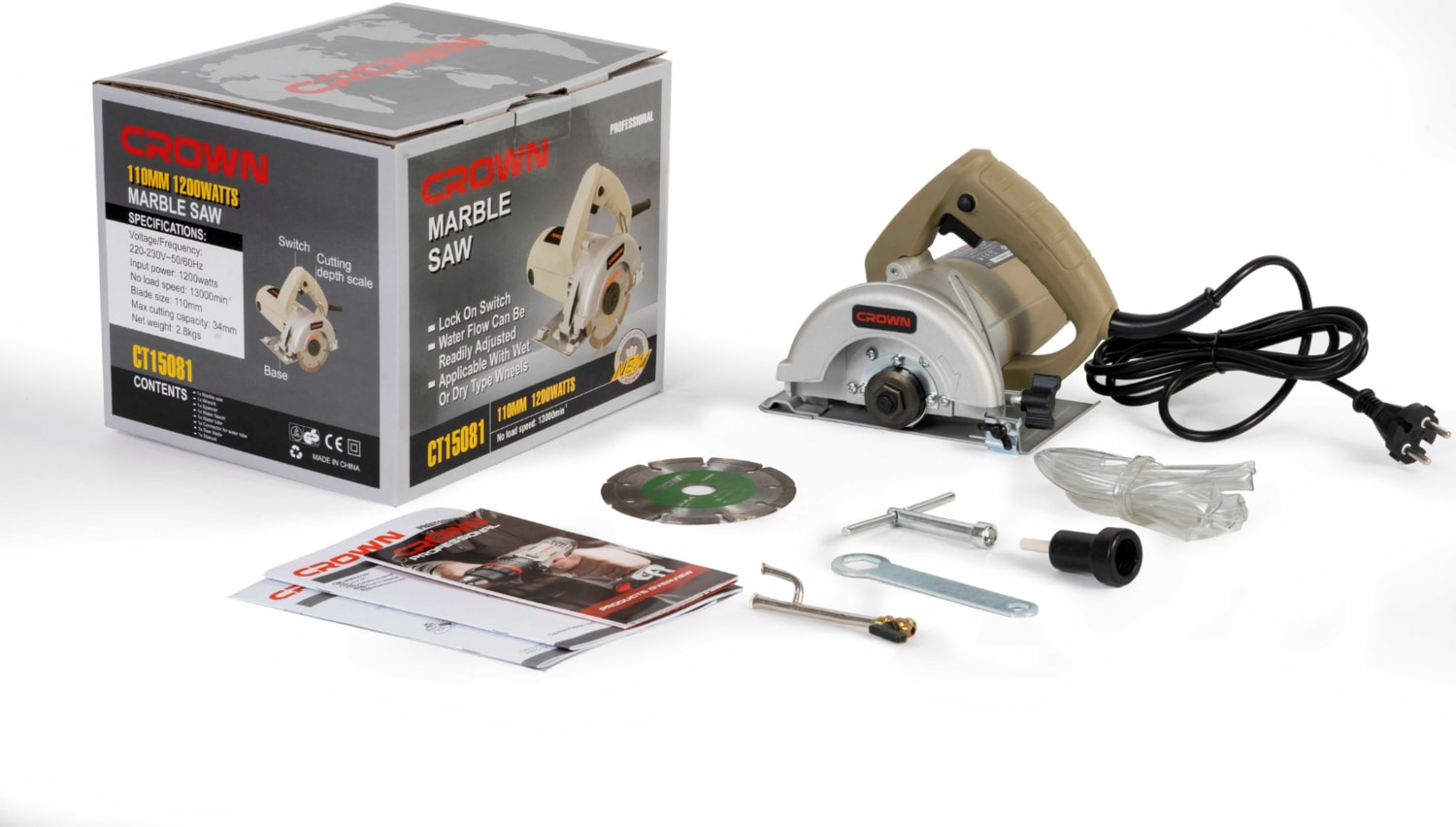 Mermer Kesme Makinesi 110 mm 1200 Watt CT15081 | Bakır Sargılı Seramik Mermer Kesme