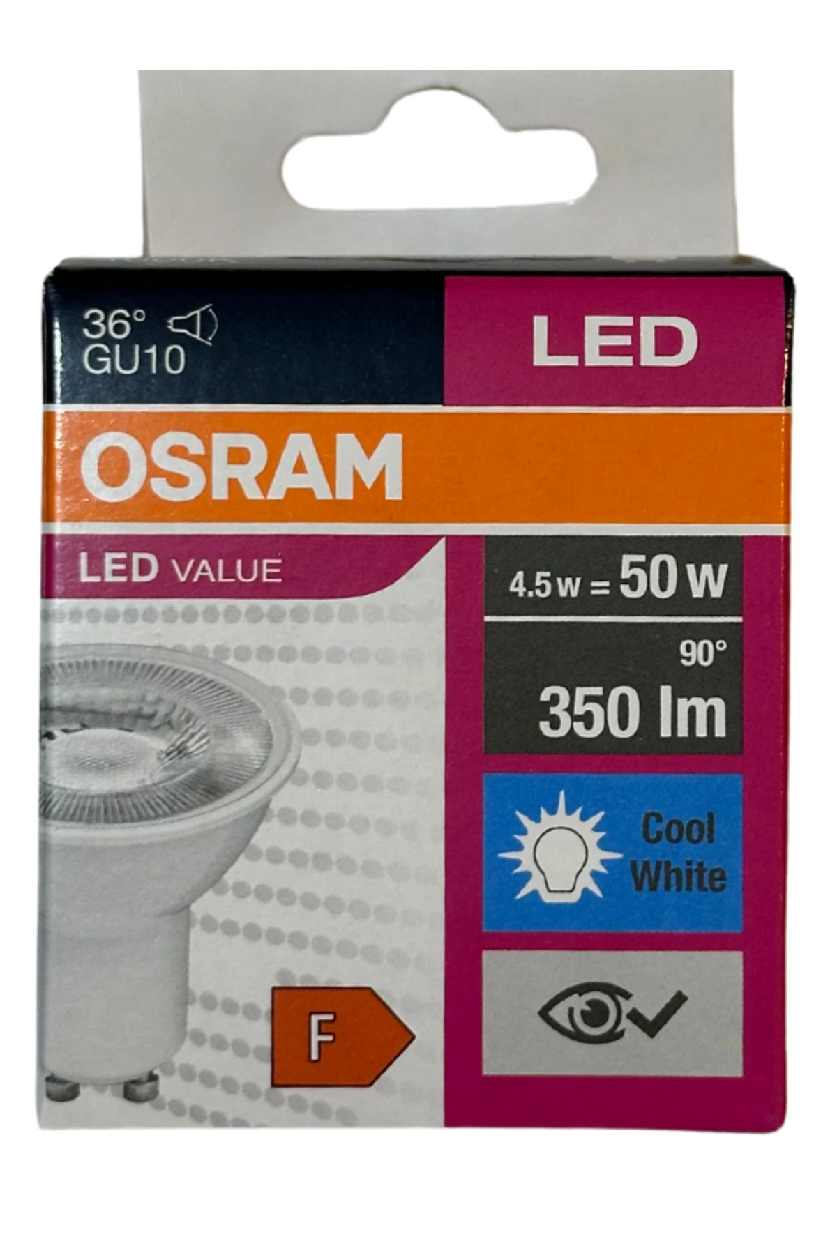 4.5W (50W) 4000K (Günışığı) GU10 Duylu Par16 Led Spot (8 Adet)