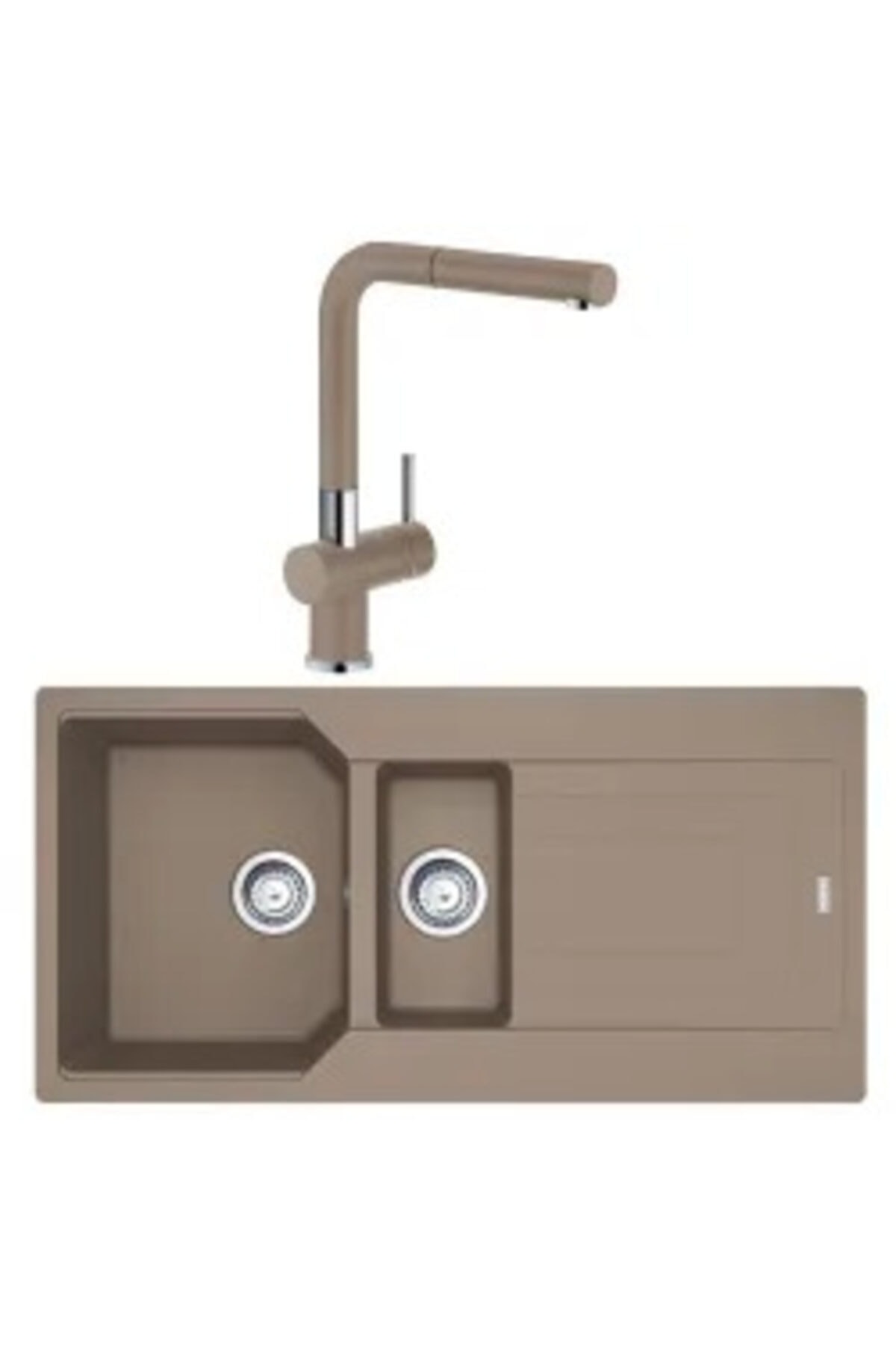 1,5 Gözlü Granit Eviye + Active Plus Doccia Armatür Urban Ubg 651-100 Oyster