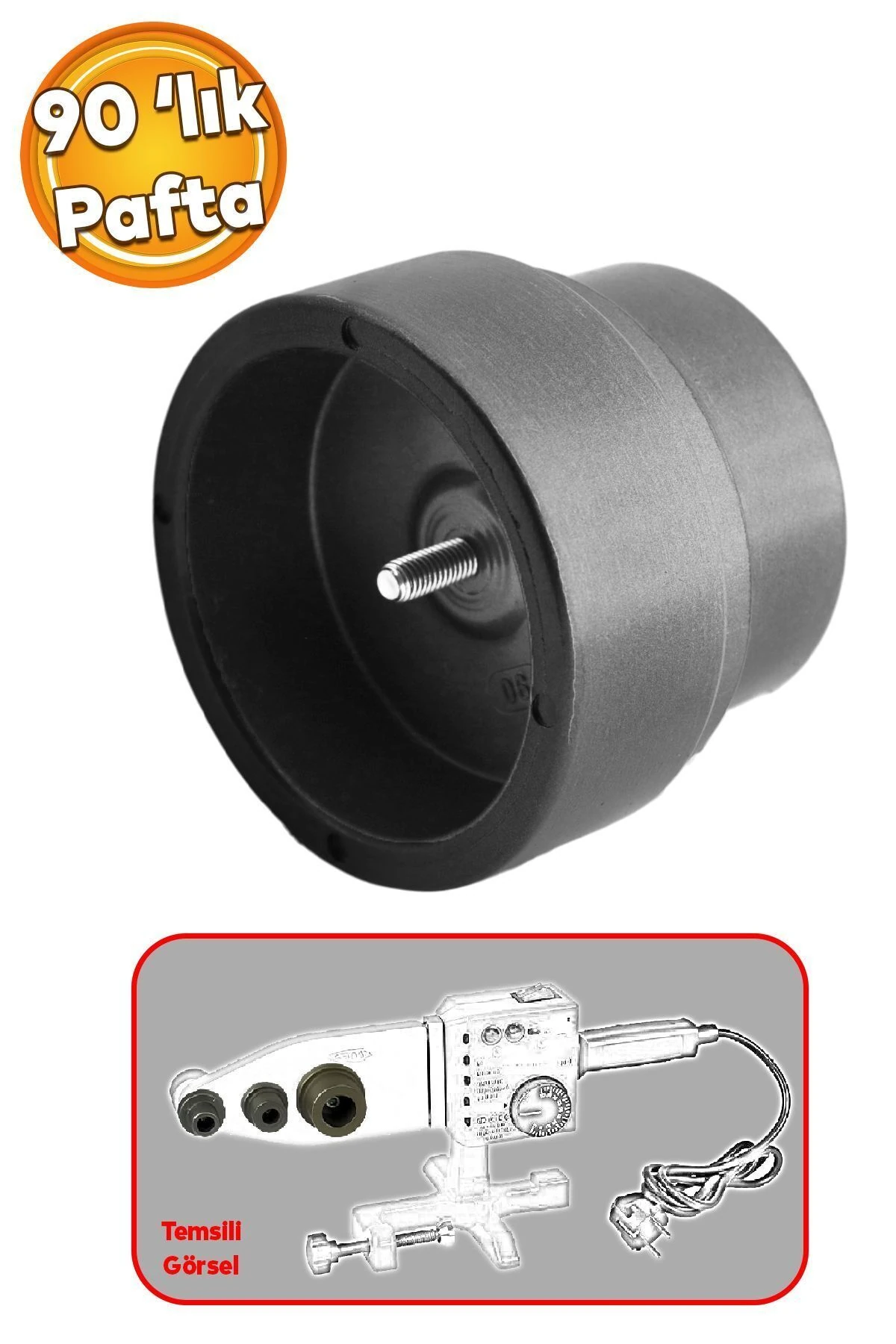 PVC PPRC Tesisat Boru Paftası 90 Lık mm Plastik Boru Kaynak Birleştirme Makinesi Paftası Yedeği