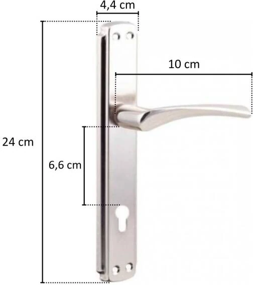 Truva Mat Nikel Yale Dış Çelik Kapı Kolu 1. Takım