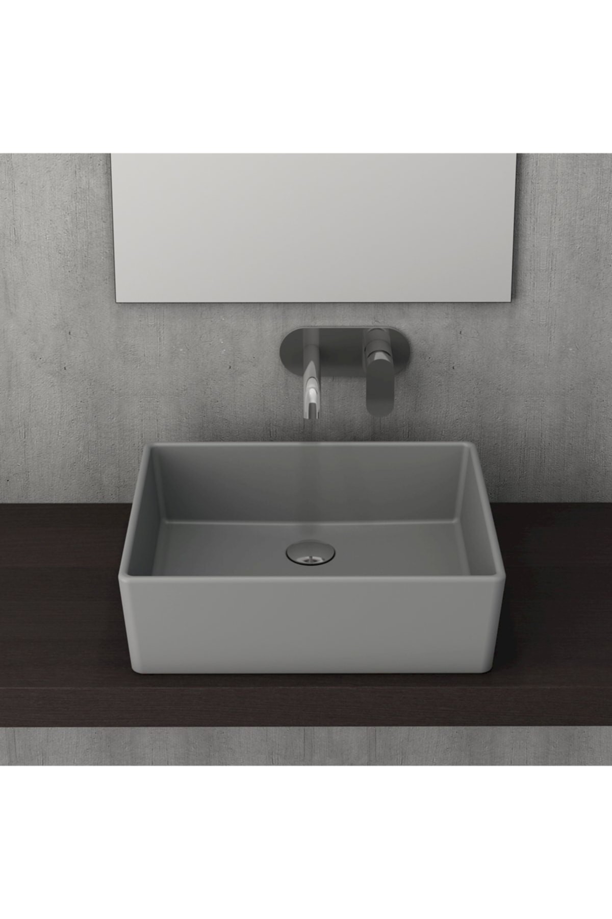 Mılano Çanak Lavabo 50 Cm - Mat Gri