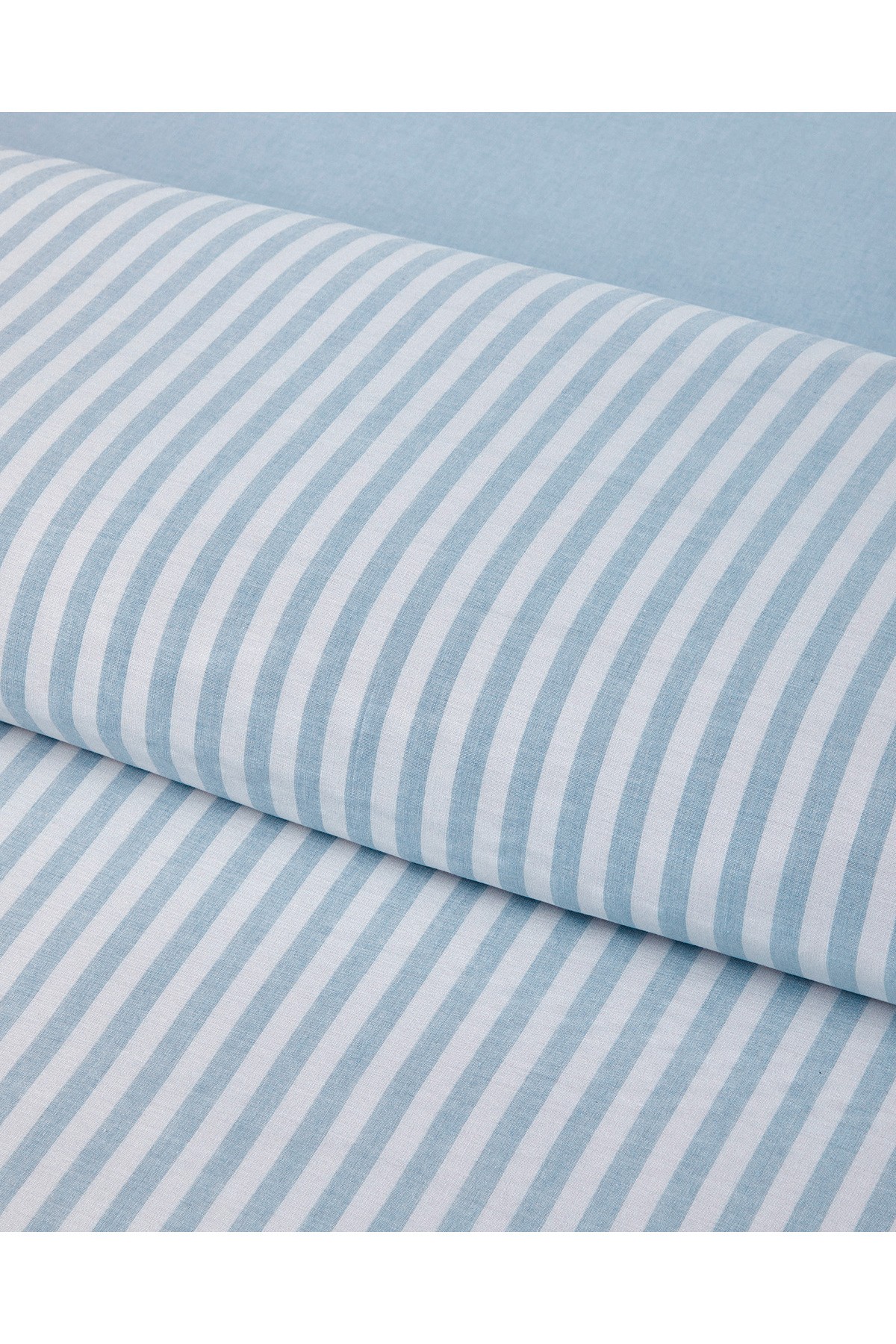 Soft Streaks İpliği Boyalı Çift Kişilik Nevresim Takımı 200x220 cm Mavi