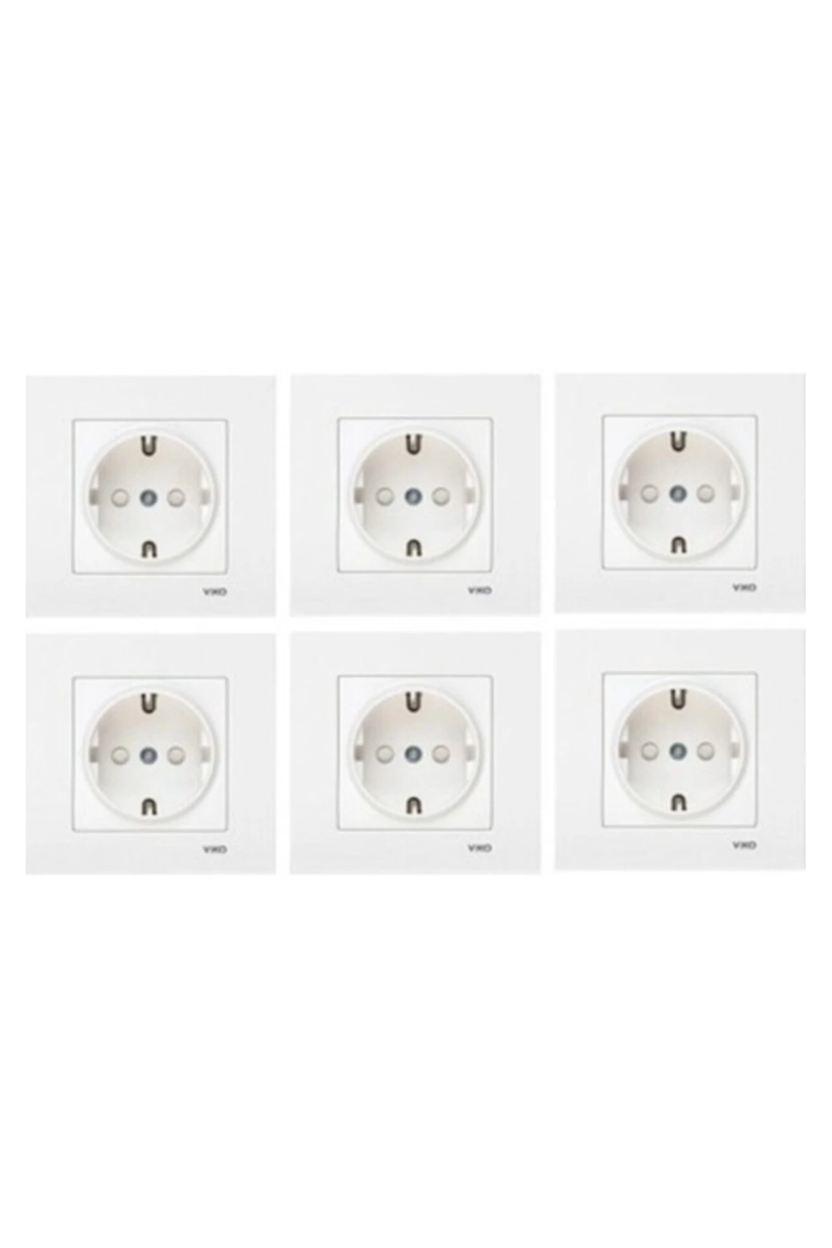 Karre Beyaz Topraklı Priz + Çerçeve Orjinal Kapalı Ambalaj ( 6 Ad Set )