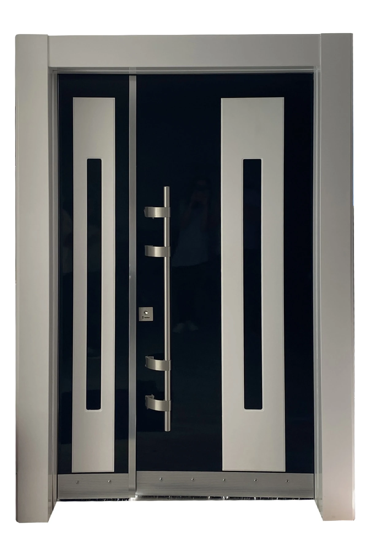 Beyaz Çelik Kapı Çelik Kapı Modelleri Beyaz Renk Kasalı Villa Kapısı Bina Giriş Kapısı Sağaçılım