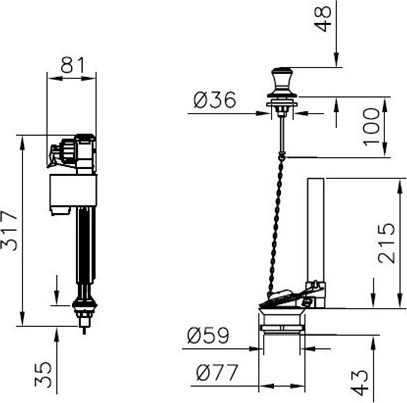 Çekmeli Iç Takım Tek Kademe 330B1510