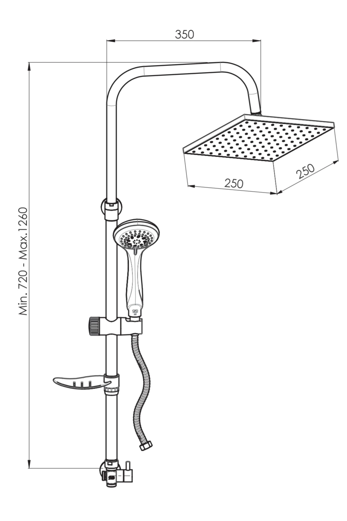 DUŞ SETİ YÖNLENDİRİCİLİ 5 FONKSİYONLU EL DUŞU İLE