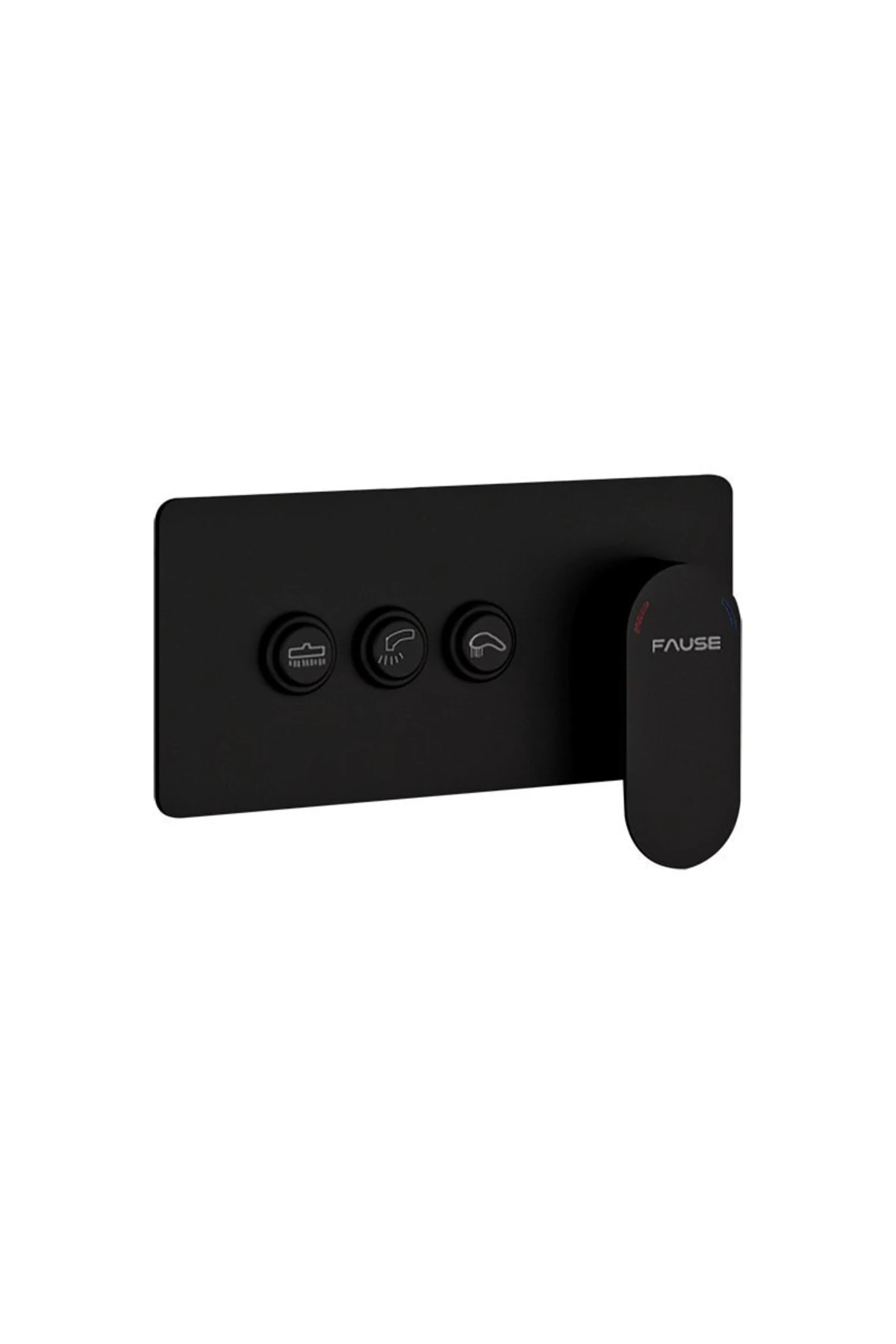 Ankastre Banyo Bataryası Comfort 3 Yönlü Siyah Kab103-3b