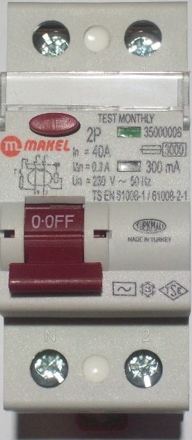 2X40A 300Ma Kaçak Akım Koruma Şalteri