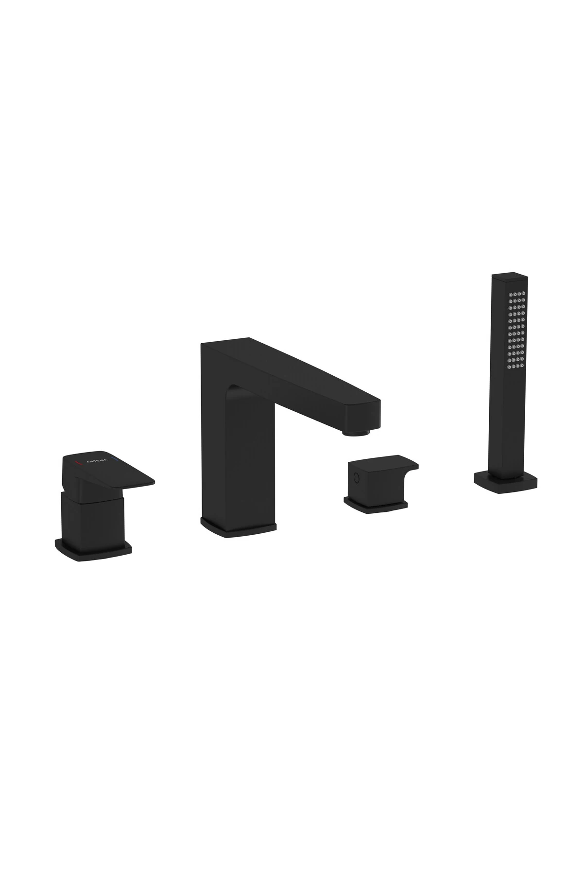 Artema Root Square A4275736 Küvet Bataryası (4 Delikli), Mat Siyah