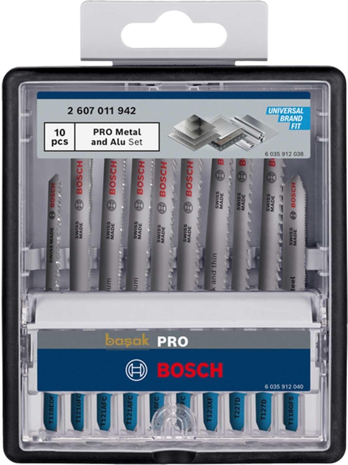 BOSCH Pro 10'lu Metal-Inox-Alüminyum Dekupaj Ucu Seti 2607011942