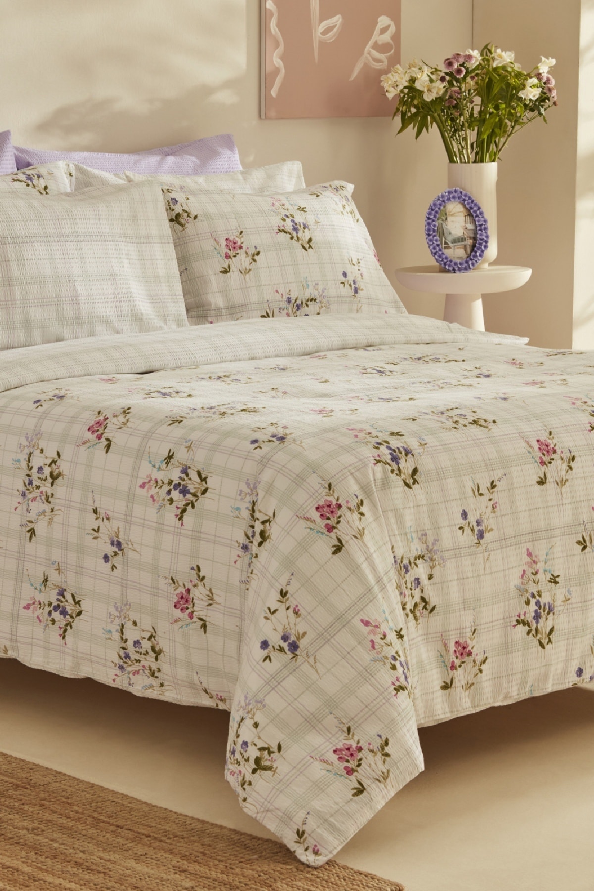 Minella %100 Pamuk Soft Touch Çift Kişilik Nevresim Takımı Lila