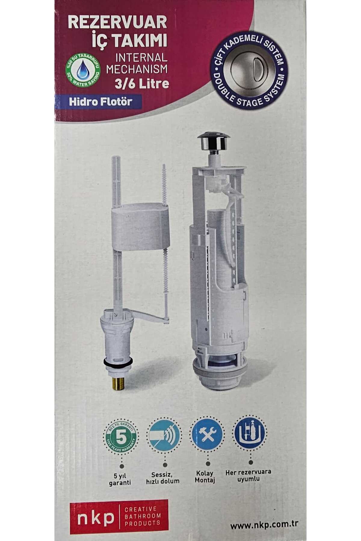 REMONT  REZERVUAR İÇ TAKIM ÇİFT KADEMELİ 3/6 LT - KLOZET İÇ TAKIMI - 5 YIL GARANTİLİ 0132