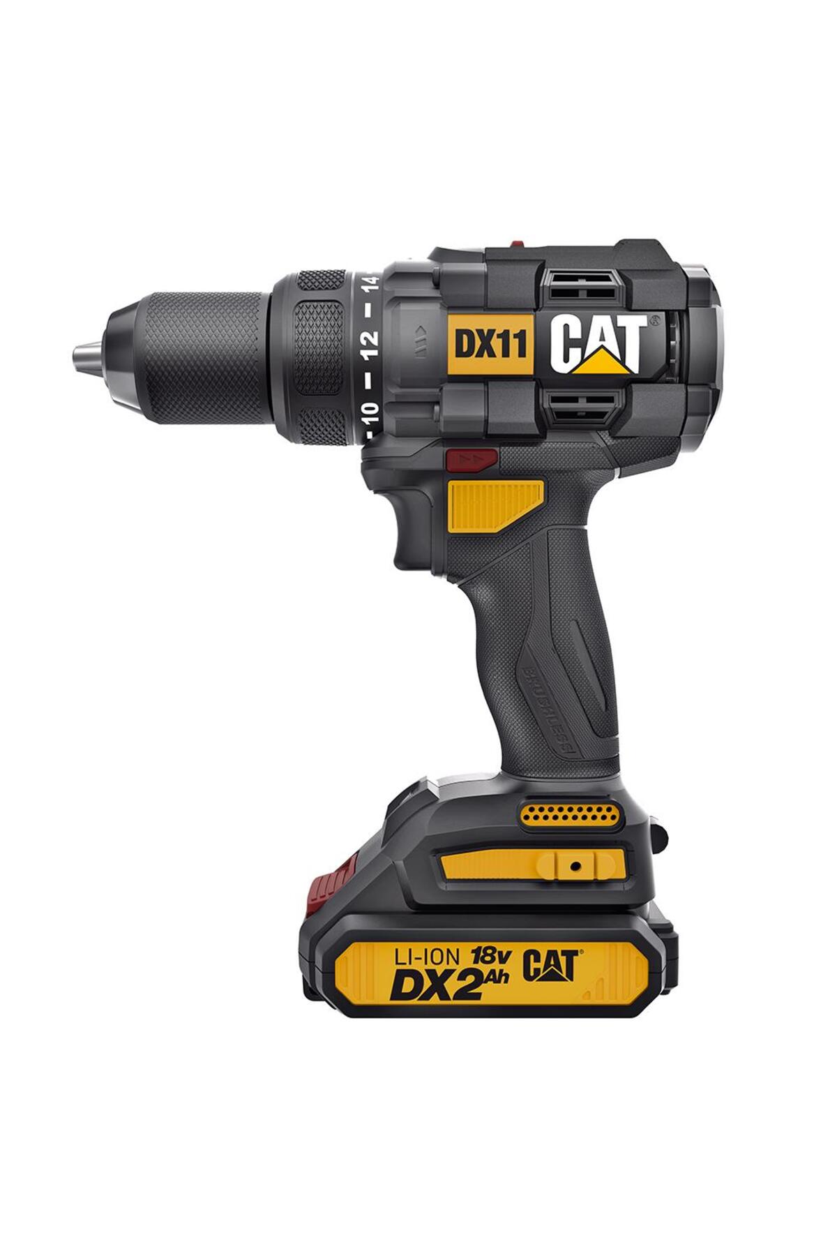 CAT DX11 18Volt/2.0Ah Li-ion Çift Akülü Kömürsüz Profesyonel Şarjlı Matkap
