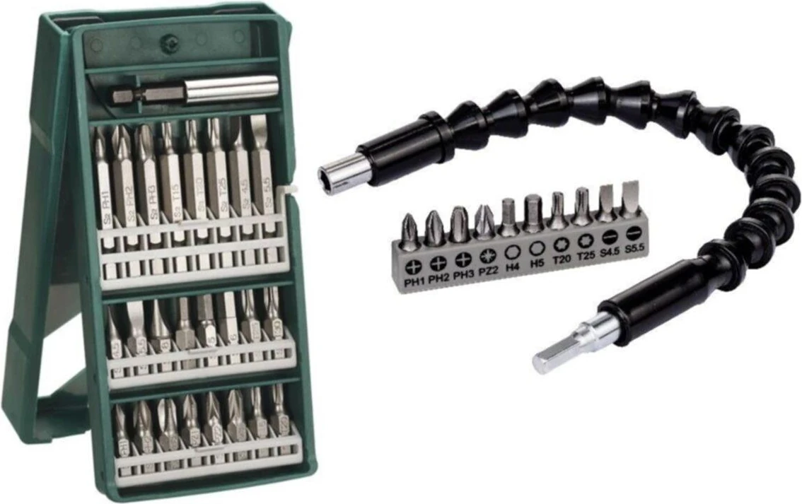 25 Parça Vidalama Tornavida Ucu + 30 cm Esnek Uzatma