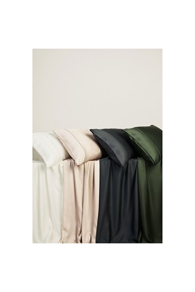X TENCEL™ Lyocell Çift Kişilik Nevresim Kılıfı Bej