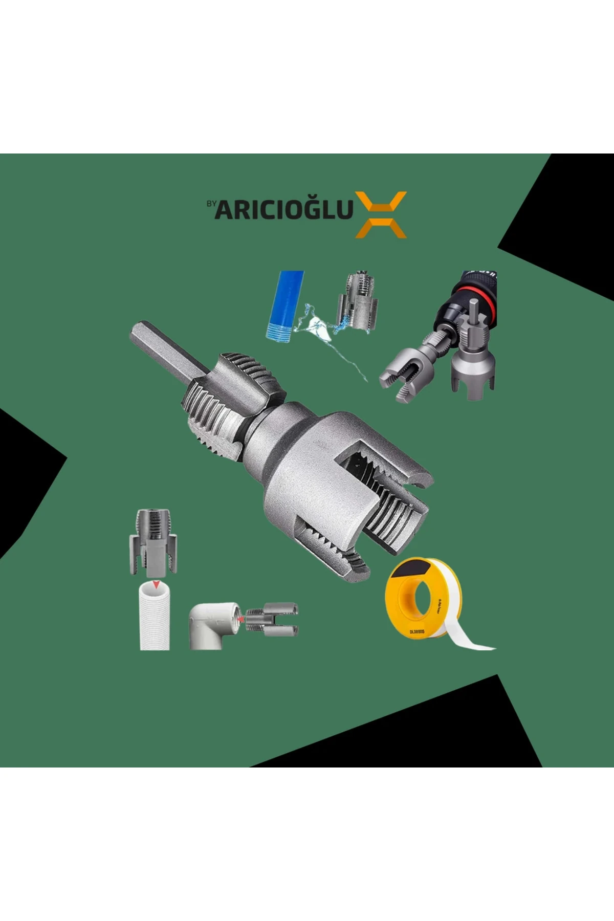 NR-İDD 25mm İç-Dış Plastik Boru Diş Açma Aparatı