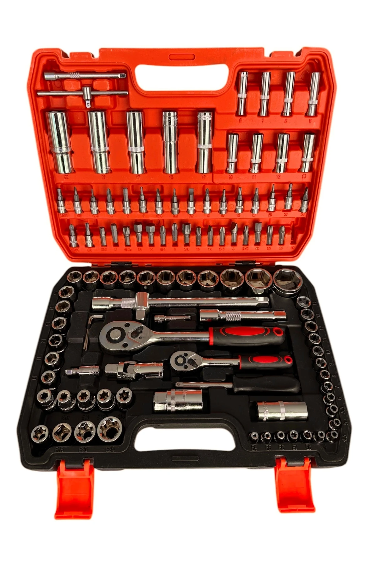 PROFESYONEL 108 Parça Usta Lokma Takımı Parlak Crv-2 Çelik Lokma Seti