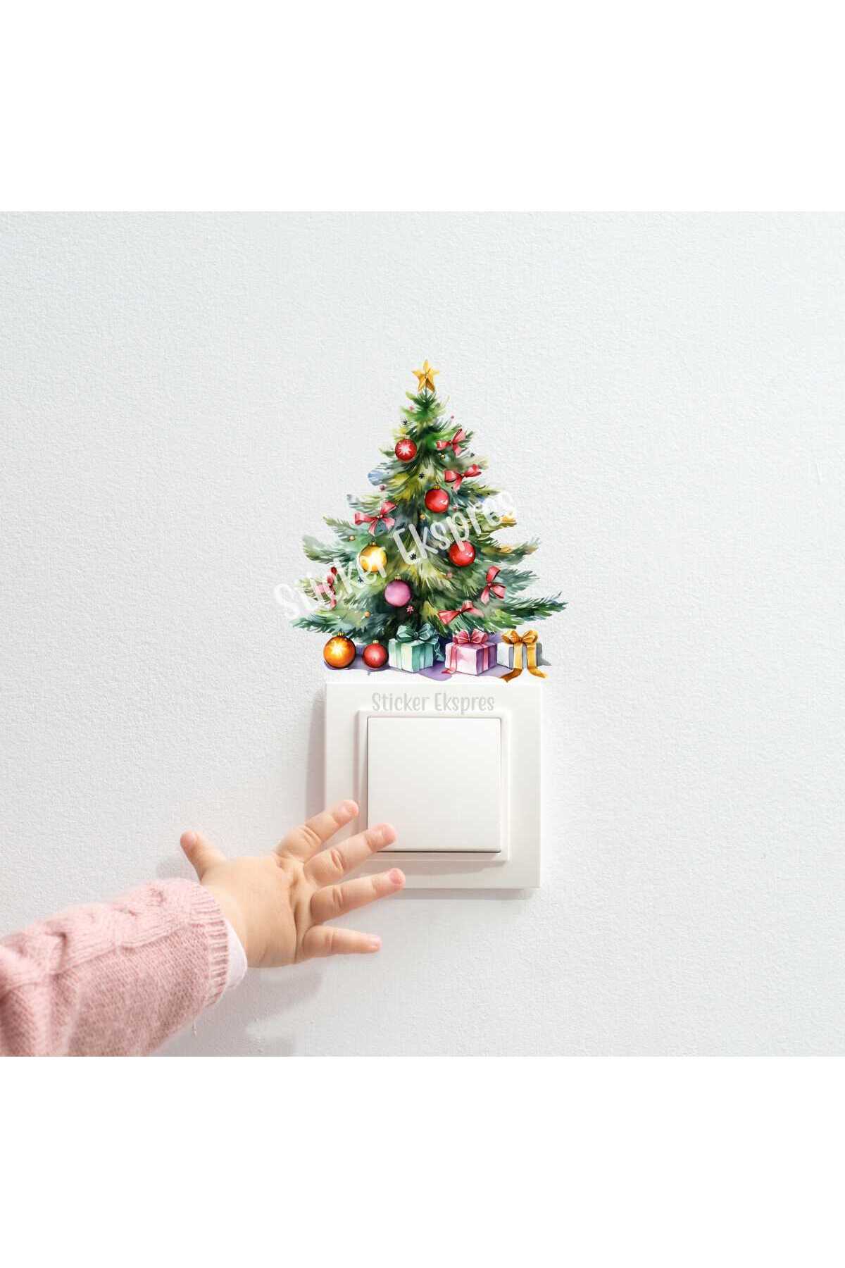 Yılbaşı Ağacı K26 Yeni Yıl Priz Sticker