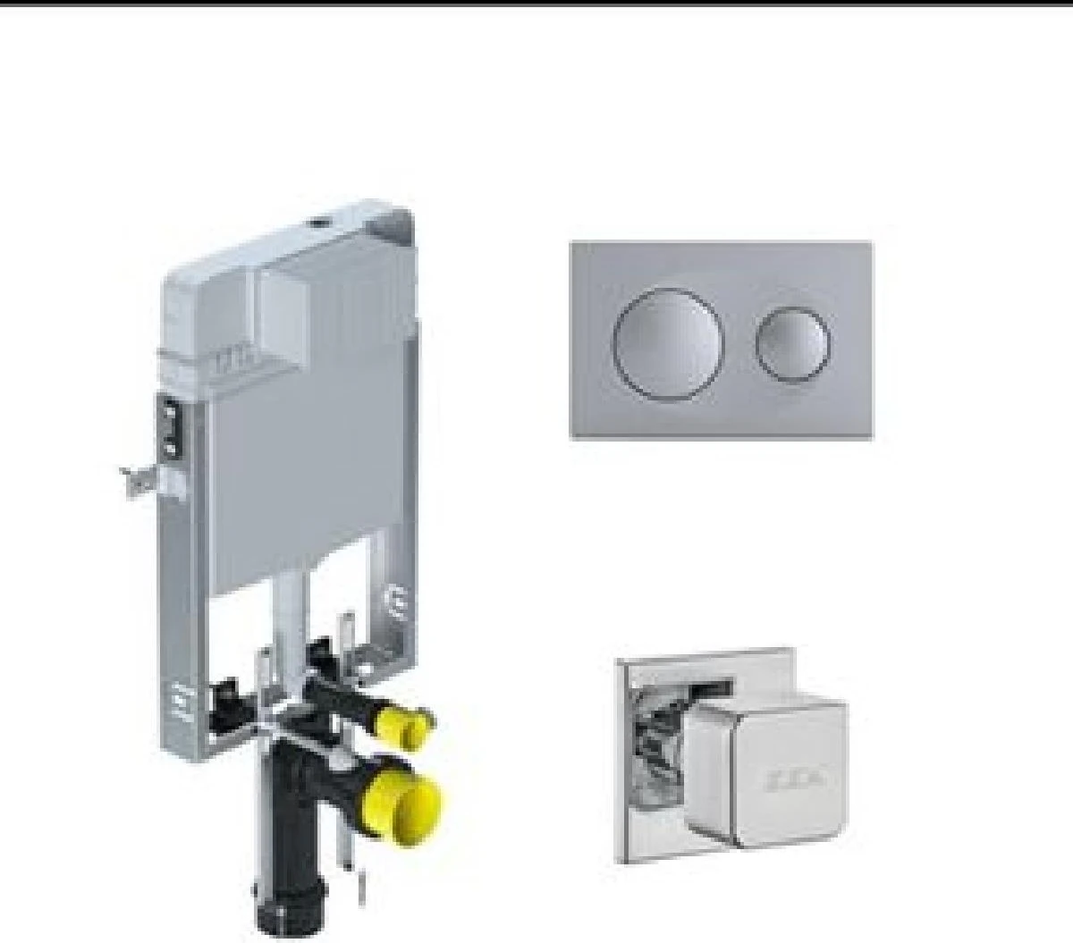 Visam Gömme Rezervuar 3'lü Set – Slim 80 (3/6 Lt) Mat Krom Kumanda Paneli